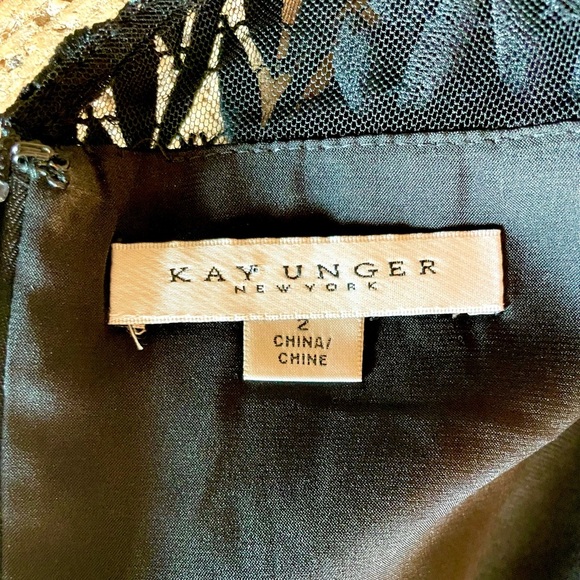 Kay Unger Tatum Black Lace Midi Dress 2 - Picture 9 of 9